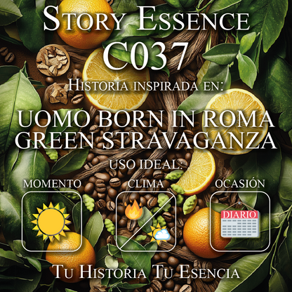 C037 - Inspirado en Uomo Born in Roma Green Stravaganza